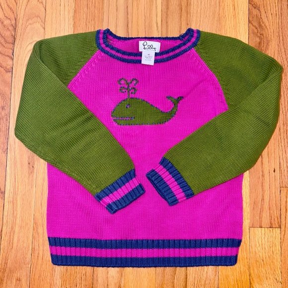 Lilly Pulitzer Other - ✨ Lilly Pulitzer ✨ Adorable Pink and Green Whale Embroidered Sweater Size 10